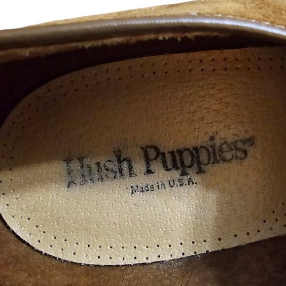 Hush Puppies Vintage Brown Suede Round Toe Slip On Loafers Sz 9M - Picture 6 of 8